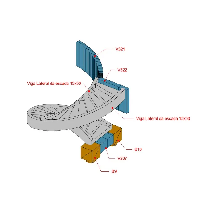 Projeto estrutural em BIM modelado em Revit