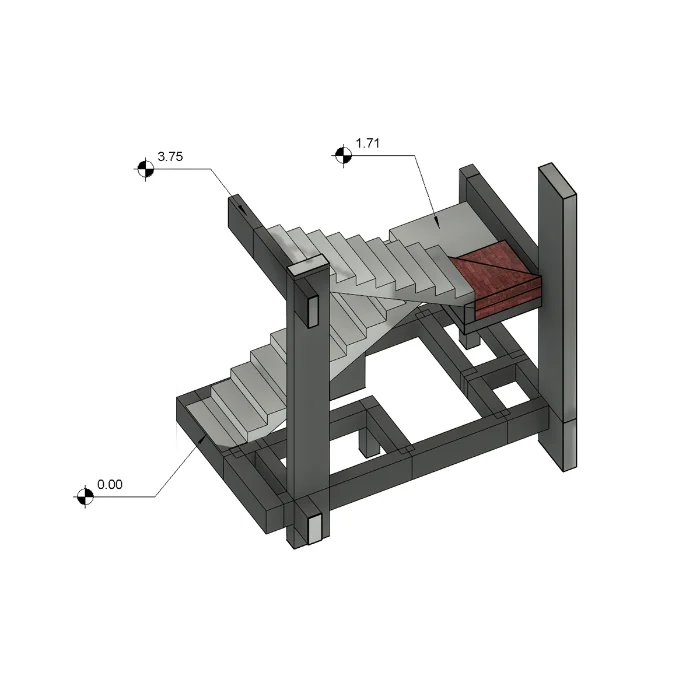Projeto estrutural em BIM modelado em Revit